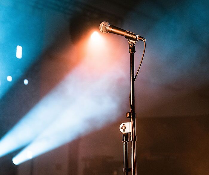 Scene with microphone