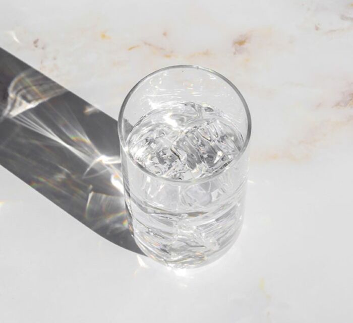 Glass with water and ice