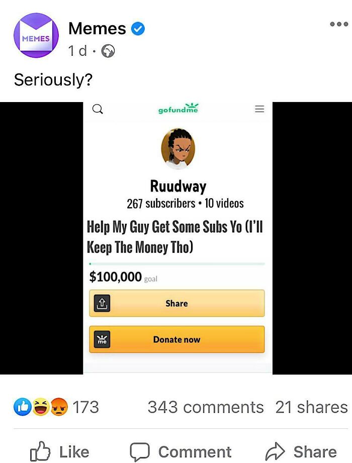 Mf Got A Free Sponsorship From Gofundme