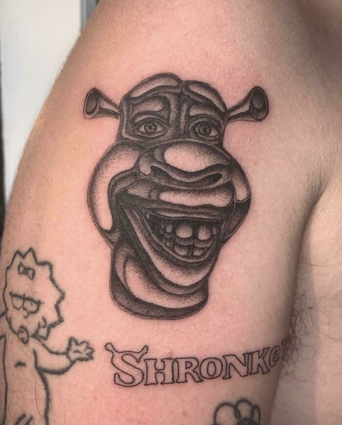 Unsettling “Shronkey” Tattoo