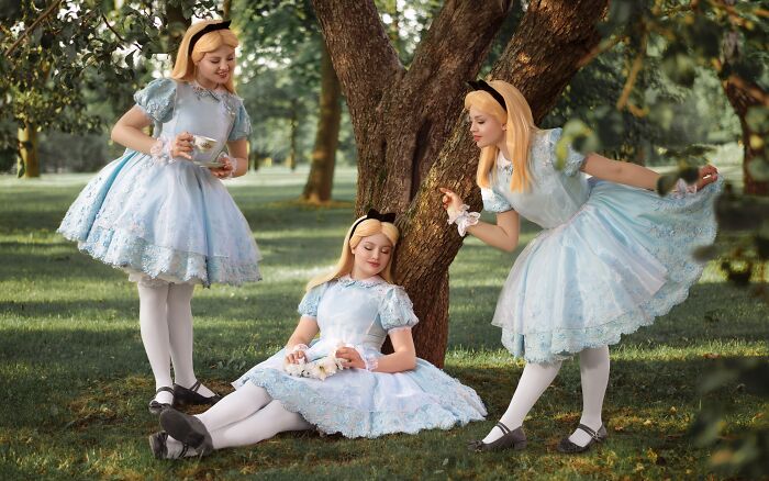 Always Been A Fan Of Alice In Wonderland. Designed And Sewn This Dress For My Alice Cosplay