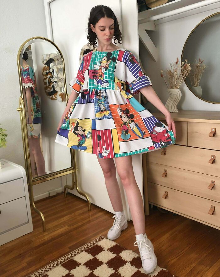 My First Dress! Made From An Old Bedsheet