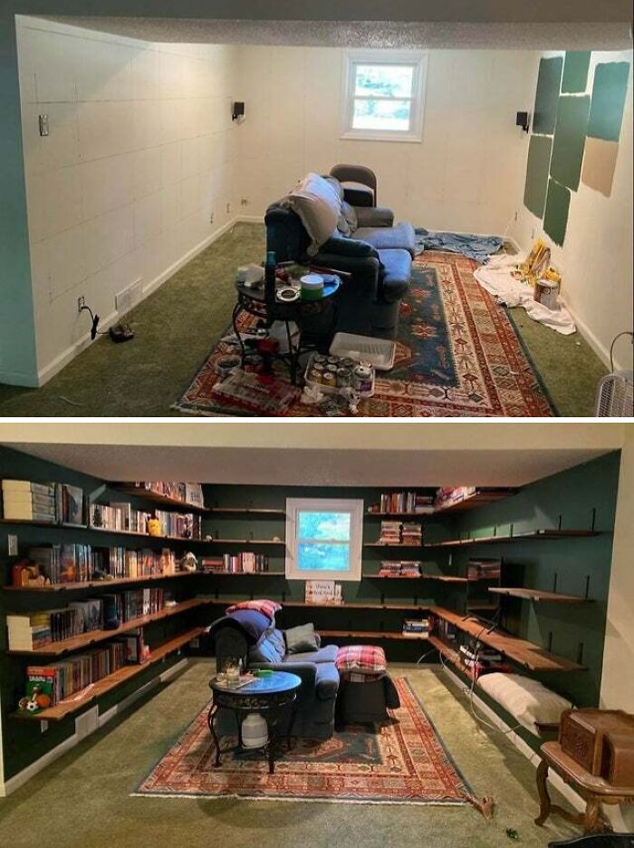 Library in the basement 
