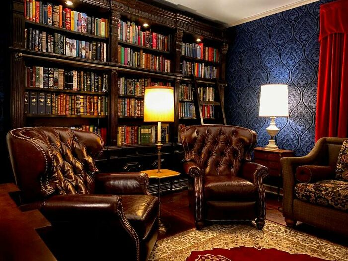 Brown leather chairs 