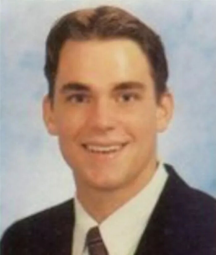 Picture of Matt Bomer in yearbook