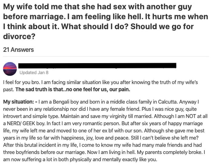 Nice Guy Husband Turning Bitter Because Wife Had Male Friends Before Marriage