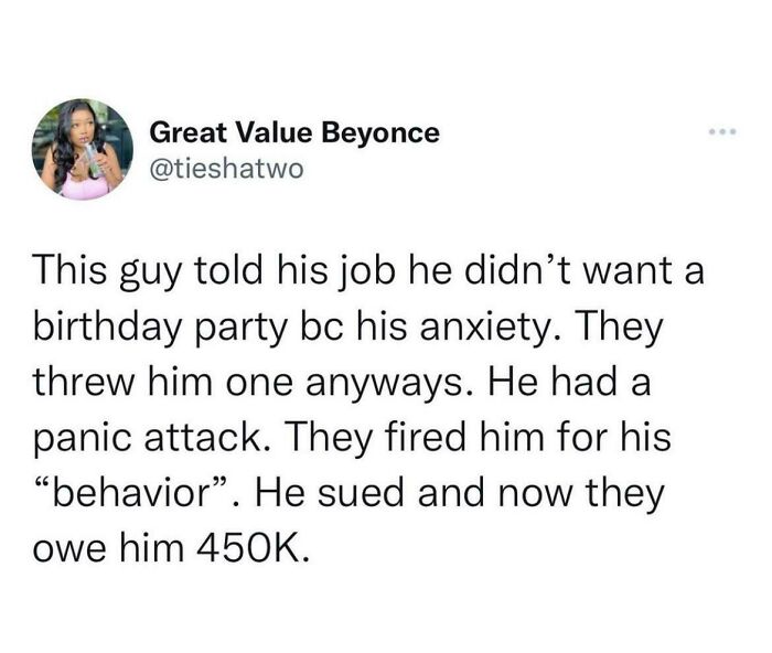 Telling Them Not To Throw A Party, Throwing A Party, Then Getting Fired For Your Reaction