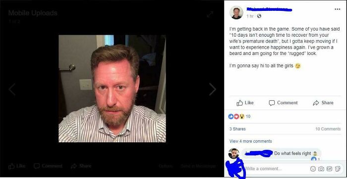 "Good News, My Wife Died. Suh, Ladies."