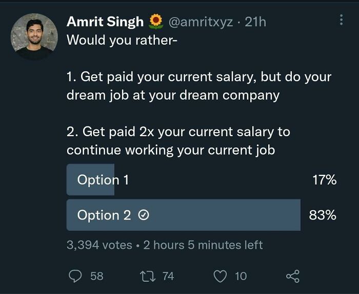 He Was Hoping For The Opposite Result