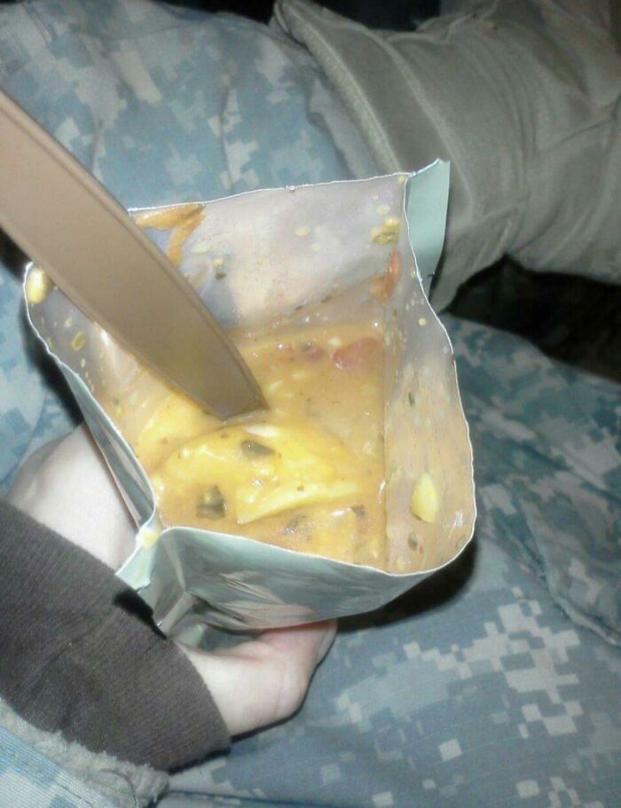 Since We Are Sharing School Lunches And Navy Trays, I Thought I'd Share A Nice Hot Army Dinner