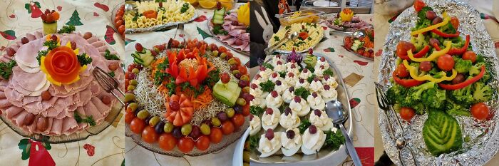 Plates with different kind of food