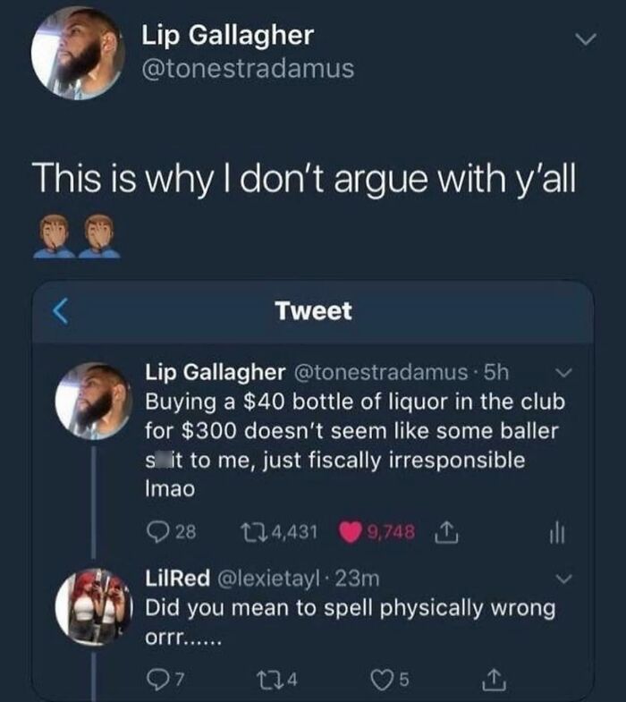 You’re Physically Irresponsible