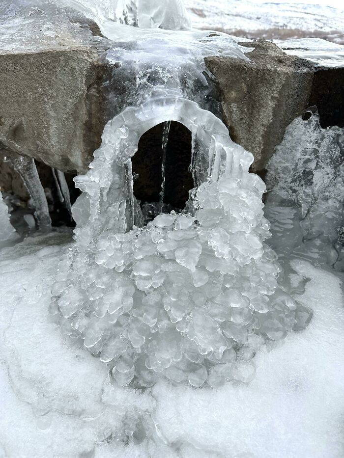 My Fountain Froze And The Ice Made This Shape