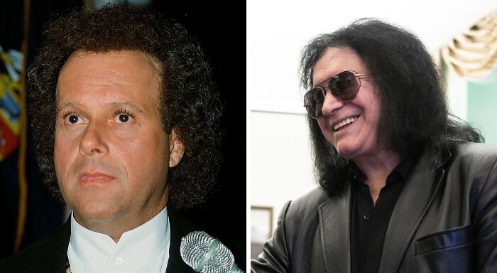 Richard wearing black suit (left), Gene smiling (left)