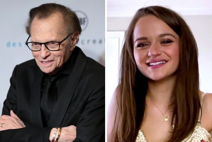 Larry wearing glasses (left), Joey smiling (right)