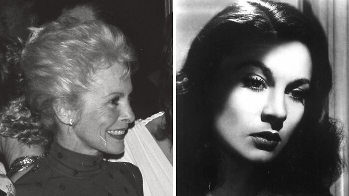 Janet smiling (left), Vivien wearing a makeup (right) 