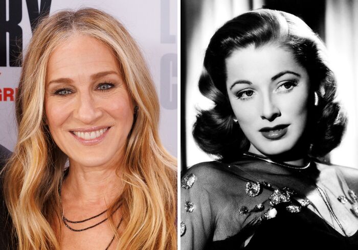 Sarah smiling (left), Eleanor wearing a dress (right) 