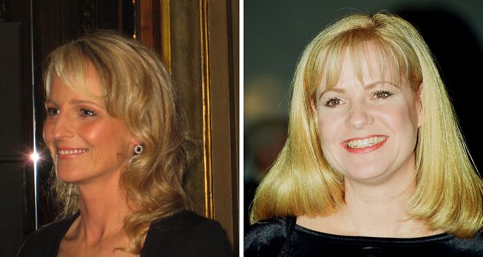 Helen smiling (left), Bonnie smiling (right)