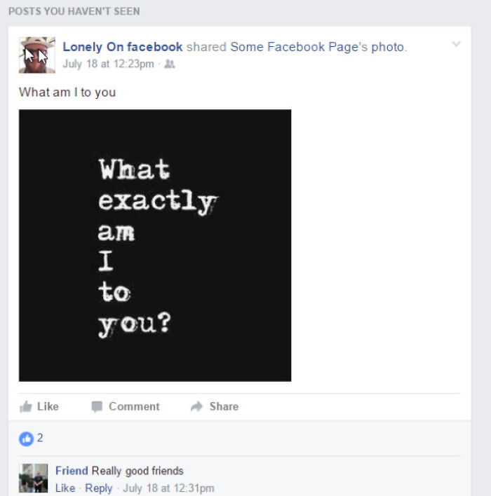 Person On My Facebook Constantly Posts 'Nice Guy' Things And 'Im Single' Things