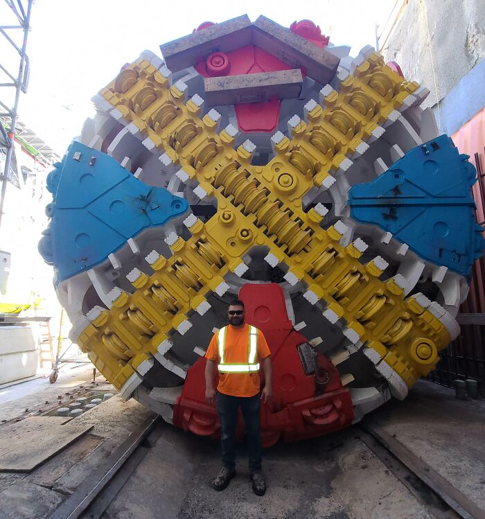 Tunnel Boring Machine. Me For Scale