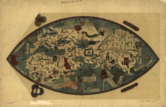 The Genoese world map, which illustrates a developing European understanding of the Asian continent