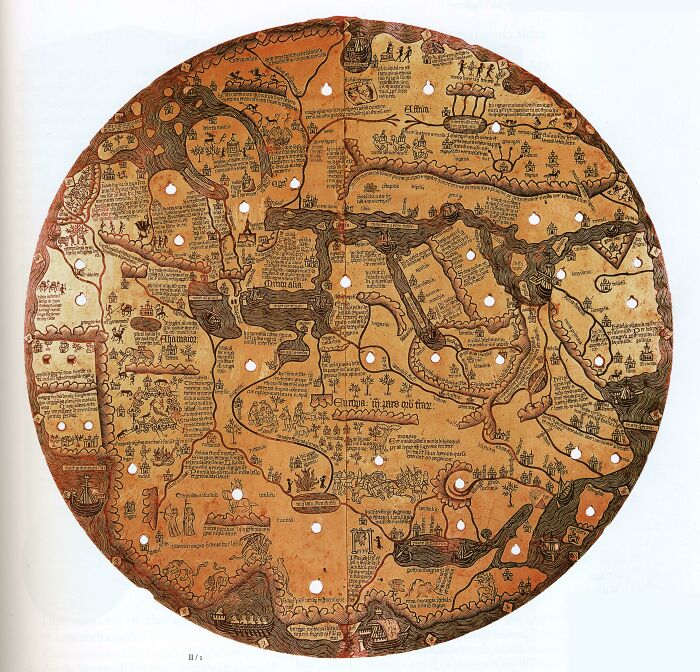 Borgia map is a world map made sometime in the early 15th century, and engraved on a metal plate