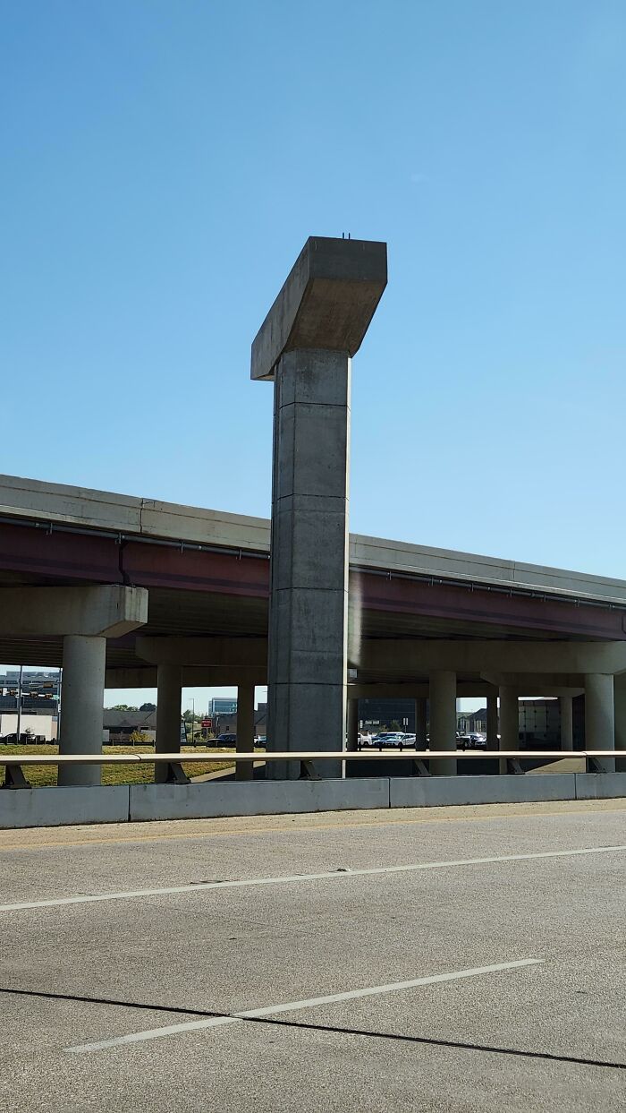 Highway Pillar Hanging Out On Its Own