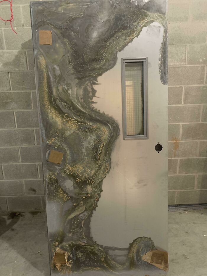 This Door Was Left In The Rain Before It Was To Be Installed