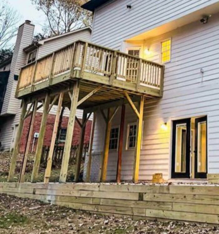 I’m Sure These Deck Posts Won’t Be An Issue Down The Road