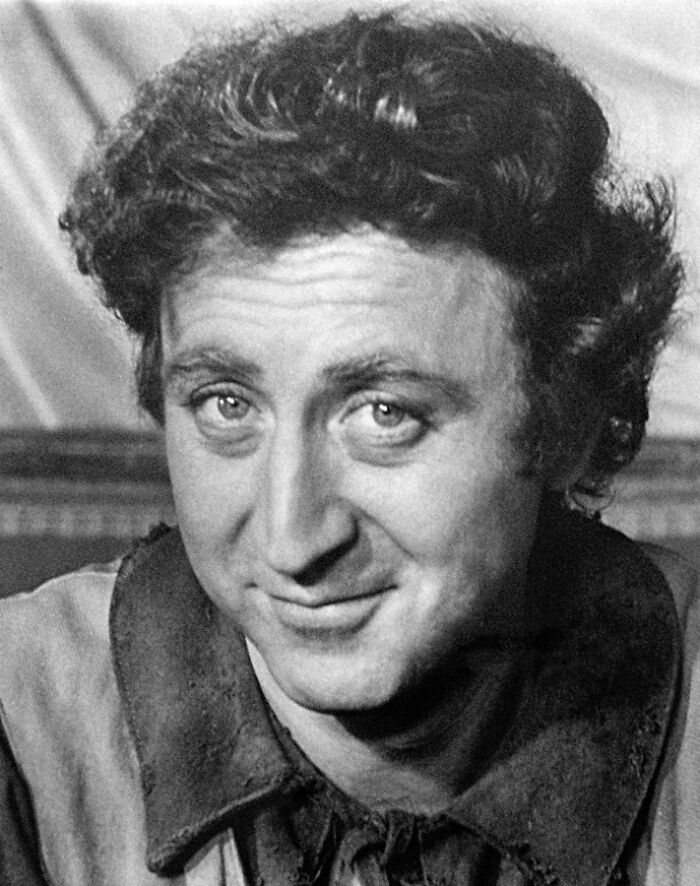 Gene Wilder wearing a shirt, representing one of the famous people who got married multiple times in Hollywood history.