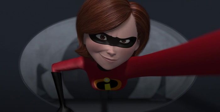 Female cartoon character in a superhero pose, showcasing fame and strength with a confident expression.