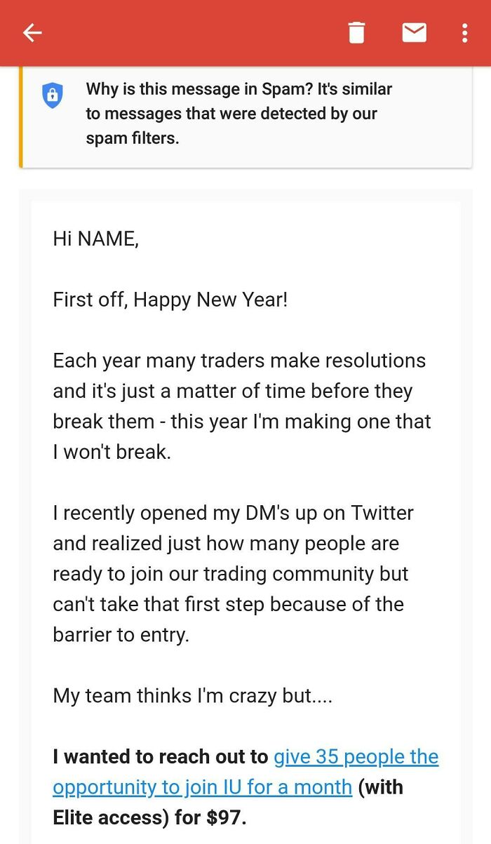 Found In My Spam Folder