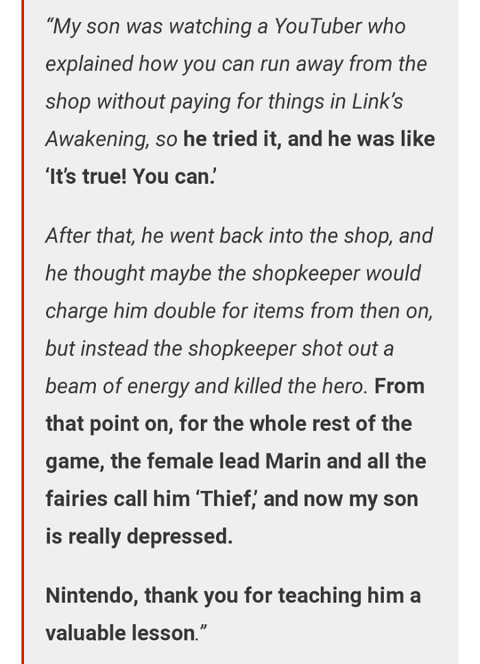 When You Steal From A Shop In Zelda