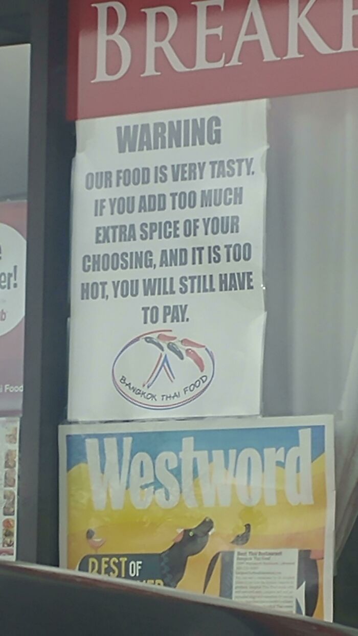Thai Place Doesn't Tolerate Your Poor Decisions