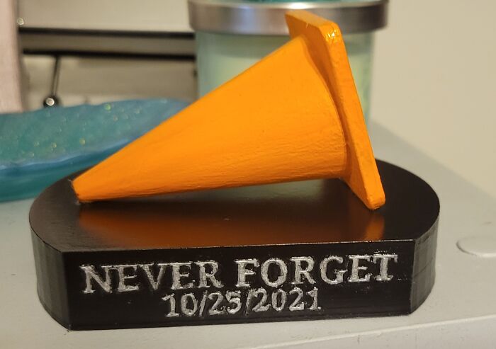 My Wife Got A New Job As A School Bus Driver. Her First Day Of Training She Only Hit One Cone. I Was So Proud Of Her I Had To Make Her Something To Remember The Day