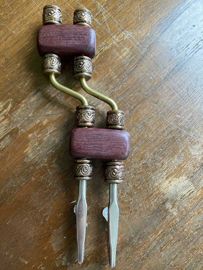 Any Idea What This Is? It’s My Grandmother's, It Has Two Clips And It Spins