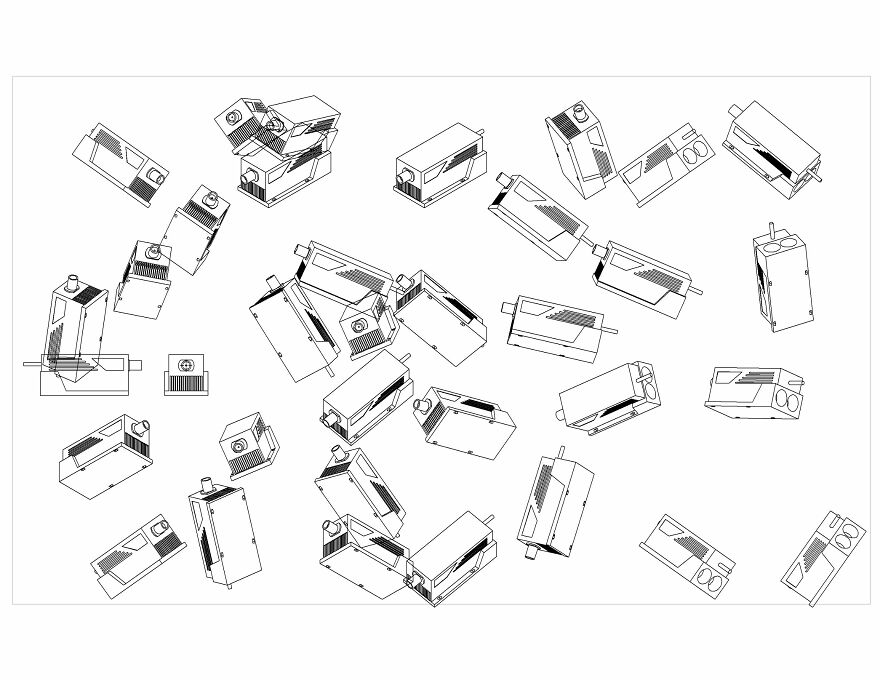 I Was Making A Cad Drawing Of A Laser When The "Projected View" Tool Got Stuck. I Clicked Frantically To Resolve The Problem