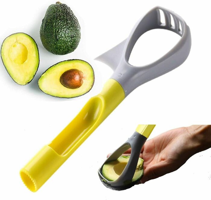 Avocado Masher with multiple avocados near 