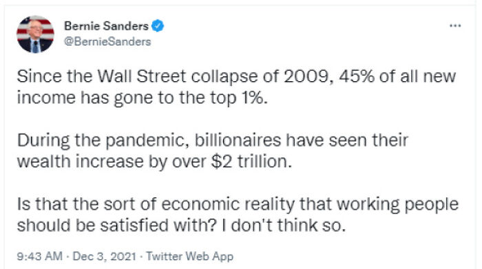It Isn't The Economic Reality That Working People Can Be Satisfied With