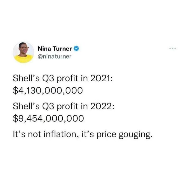 Any Narrative Claiming Our Current Inflationary Environment Is Due To Anything Other Than Price Gouging Is Disinformation