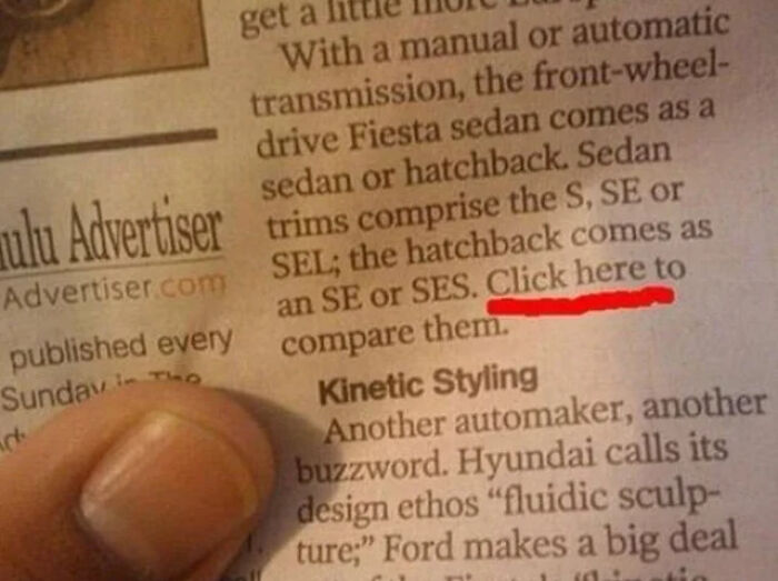 Click Here On A Newspaper