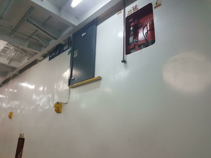 This Is A Door On The Ship Im Working . The Door Is At Deck 4 Im At Deck 3 (Both In The Garage Area)