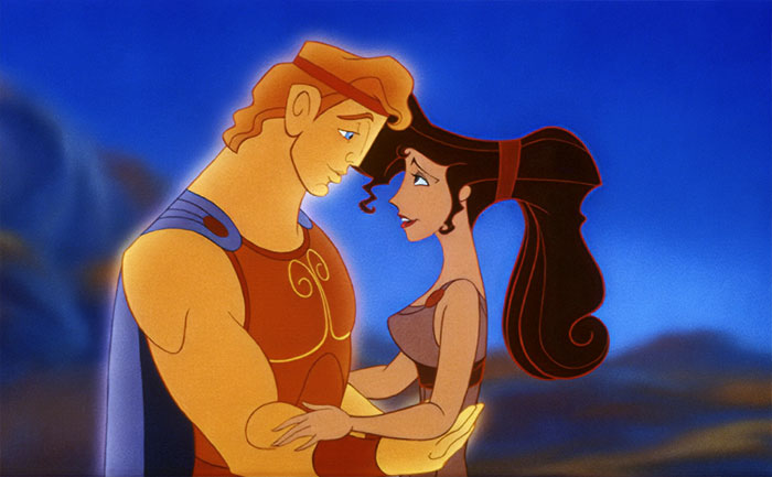 Cartoon couple embracing under a starry sky, showcasing their sweet love.