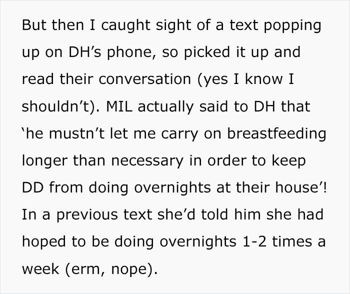 "Is She Just Nuts?": MIL Expects To Have Her 4-Month-Old Granddaughter For Sleepovers, Tells Daughter-In-Law To Cut Breastfeeding Short