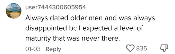 "Stuck At The Emotional Maturity Level Of 25 Years Old": Man Has A Revelation On Why Some Guys Only Date Much Younger Women, Many Internet Users Agree