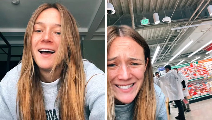 TikToker from New Zealand shares culture shock experiences after relocating to the US in a casual video setting.