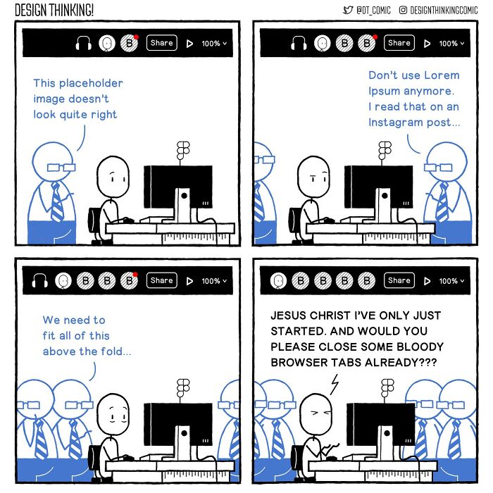 Artist Shows His Frustrations With His Design Career In Amusing Comics
