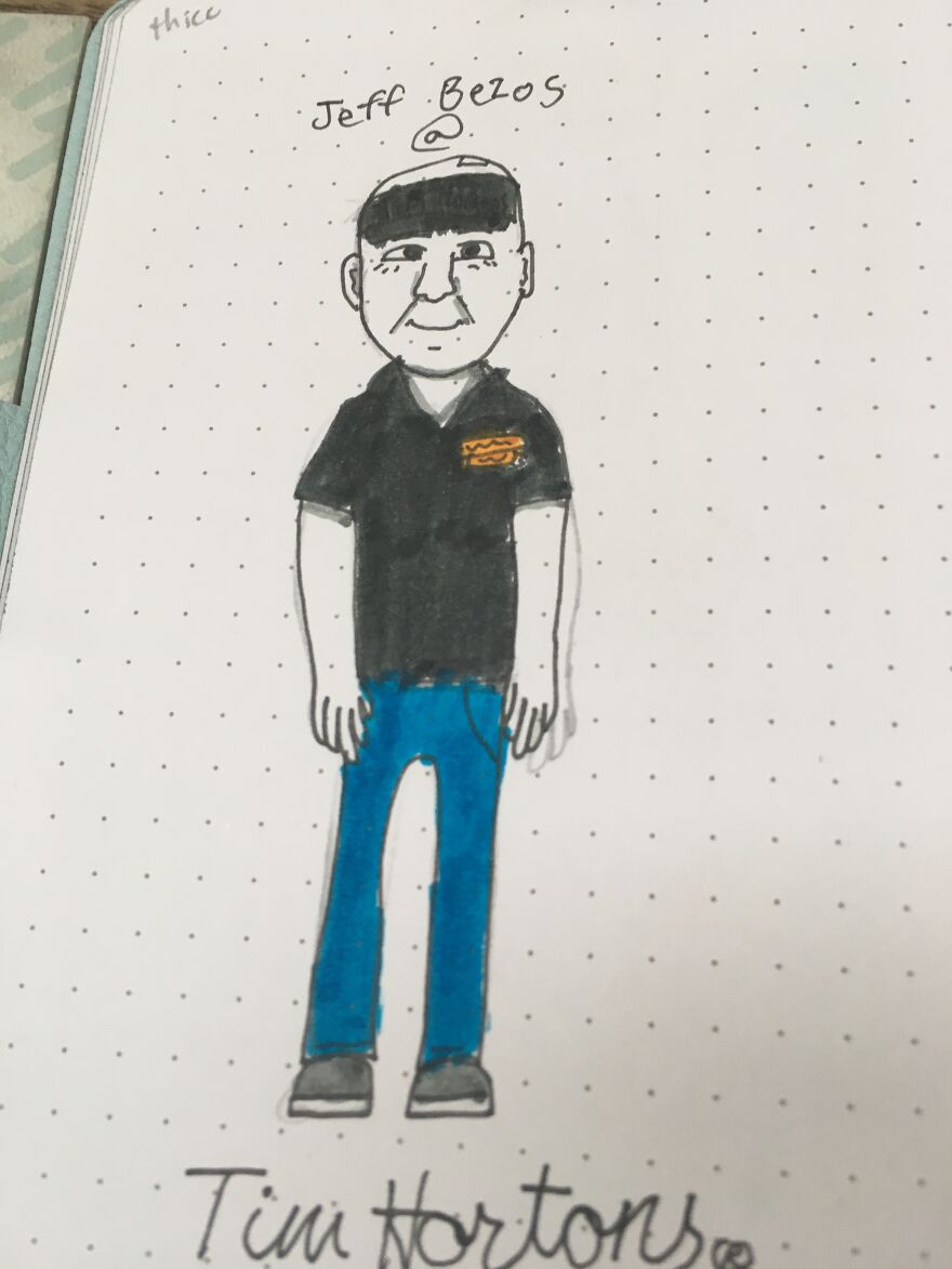 I Drew Rich Men Working At Everyday Stores