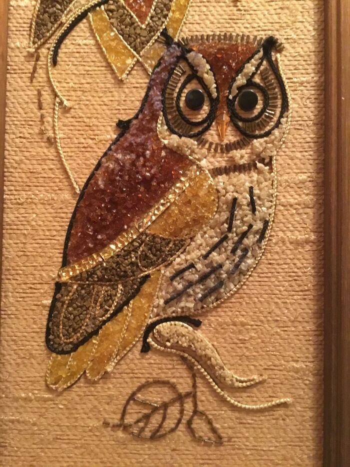 From The 70’s. It’s Made From Tiny Pebbles. Groovy Baby!!