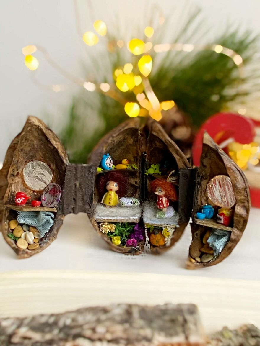 I Create Tiny Worlds Inside Walnut Shells (21 Pics)